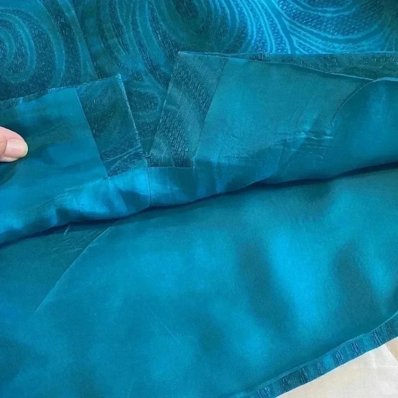 Theia 100% Silk Off Shoulder Green Prom Cocktail Formal Resort Dress, Size 4. - Picture 5 of 15